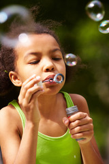 Sticker - Blowing soap bubbles