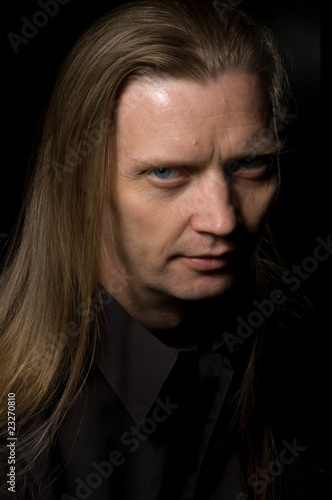 Portrait Of Long Haired Man Buy This Stock Photo And Explore