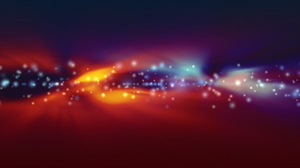 Wall Mural - Abstract background blur with moving lights