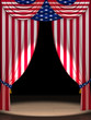 USA flag as curtains