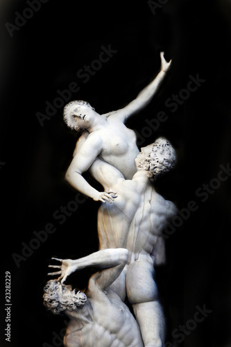 Cuadros en Lienzo Rape of the Sabine Women - famous statue in Florence