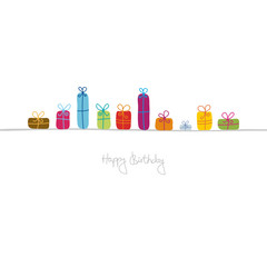 Canvas Print - Birthday Card Coloured