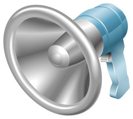 Bullhorn megaphone loudspeaker loudhailer