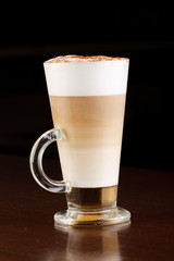 Poster - Coffee Latte in a glass