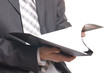 © svand - business man holding stack of files and folders