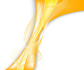 Wall Mural - Refreshing orange abstract wave