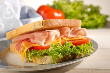 Wall Mural - sandwich with parma ham- sandwich al prosciutto