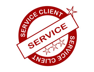 Sticker - bouton ou vignette rond service client une couleur