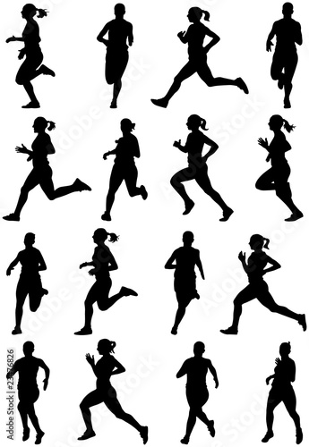 Fototapeta na wymiar Running girl