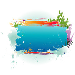 Wall Mural - Abstract Colorful Text Box