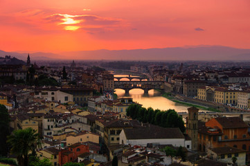 Wall Mural - Florenz Bruecke - Florence bridge 06