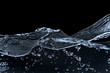 water isolated on black