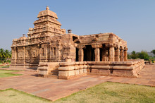 Ancient Hindu Temple In Pattadakal Near Badami, Karnataka, India