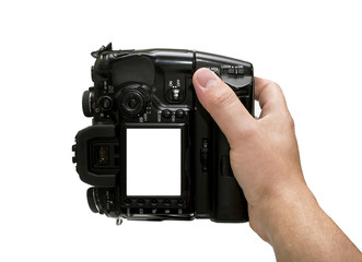 Photo camera in hand