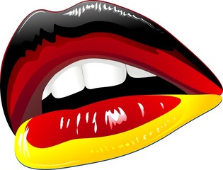 Labbra Sensuali Bandiera Germania-Germany Flag Sensual Lips