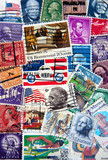 Fototapeta Dmuchawce - american postage stamps