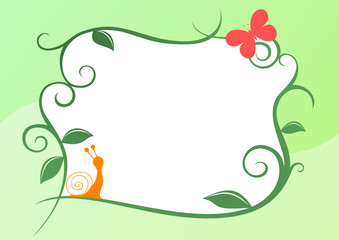 green summer frame