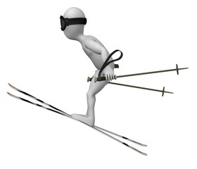 Wall Mural - skiing