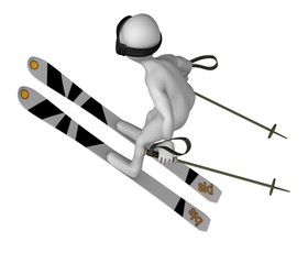 Sticker - skiing