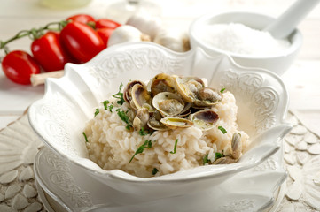 Poster - clam risotto - risotto alle vongole