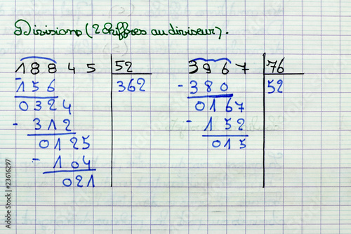 Division Technique Operatoire Page De Cahier D Eleve Stock Photo Adobe Stock Division Technique Operatoire Page De Cahier D Eleve Stock Photo Adobe Stock