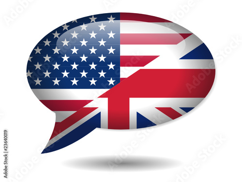 Download USA-UK Flags Speech Bubble Icon (English Language Version ...