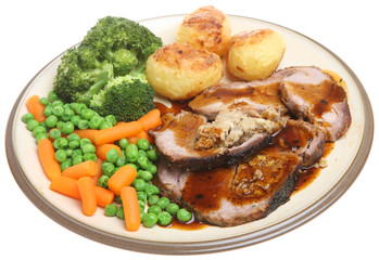 Canvas Print - Roast Pork Dinner