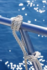 Poster - marine knot detail stainless steel boat railing