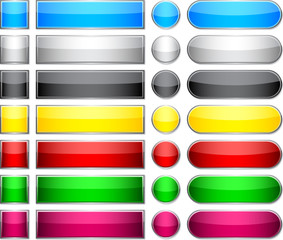 Wall Mural - color blank buttons.