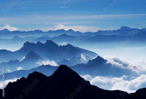 Fotografie, Obraz Traumpanorama (Blick von Zugspitze)-View from Mt Zugspitz