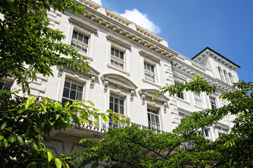 Elegant apartment building in Notting Hill, London.