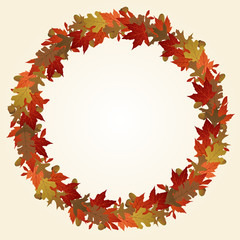 Wall Mural - autumn wreath