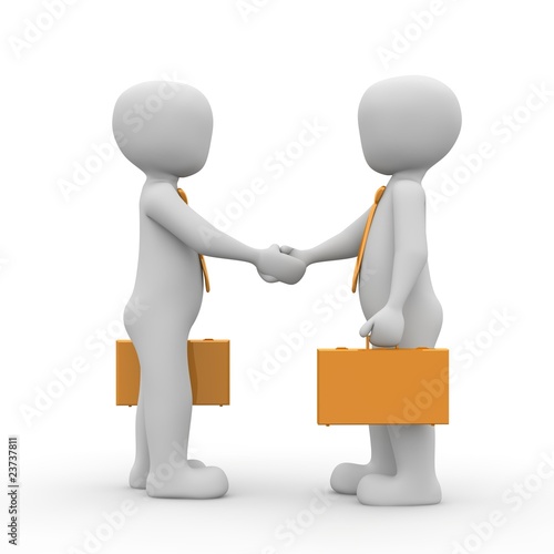 zwei 3d Menschen geben sich die Hand Buy this stock zwei 3d Menschen geben sich die Hand Buy this stock