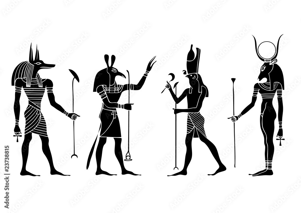 Egyptian gods and goddess - vector Stock Vector | Adobe Stock