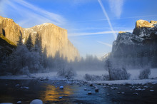 Sunset On Yosemite In Winter