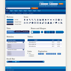web design elements 1 (blue theme) vector