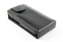Mobile Phone Black Leather Case