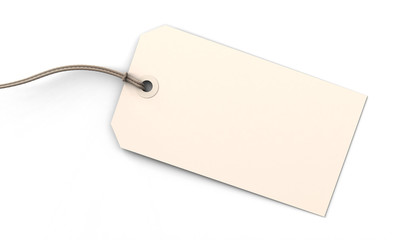 Wall Mural - blank tag on white