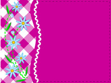 Vector Eps 8 Pink Copy Space With Gingham And Cornflowers