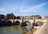 Fototapeta Paryż - Bridge in Rome