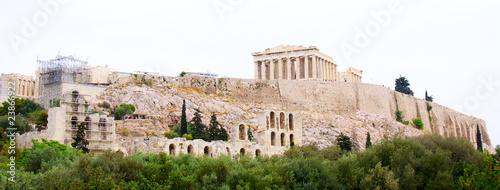 Board z aluminiowym obramowaniem Partenon, w Atenach Akropolis, Grecja