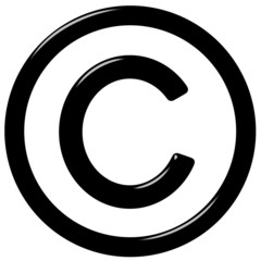 Sticker - 3D Copyright Symbol