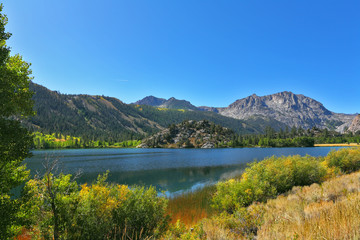 Canvas Print - Silent Gulllake in the early autumn.