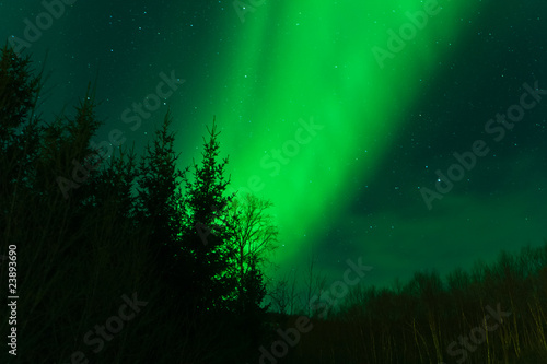 Plakat na papierze fotorealistycznym Zorza polarna w Norwegii