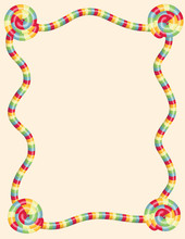 Colorful Twisted Candy Border