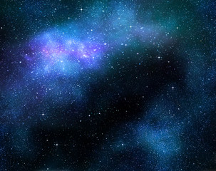 Wall Mural - starry deep outer space nebula and galaxy