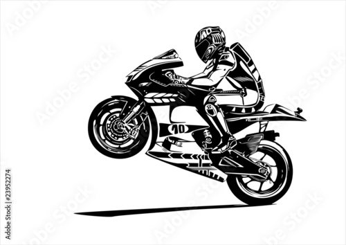 moto gp wheelie Stock Vector | Adobe Stock