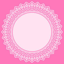Pink Lace Design Element
