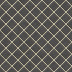 Wall Mural - Seamless black tiles texture background, kitchen or bathroom con