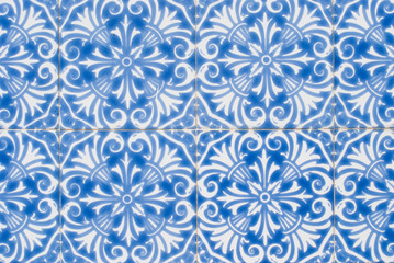 Traditional Portuguese glazed tiles